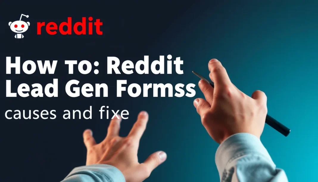 how to reddit lead gen forms causes and fixes causes and fixes - reddit-marketing guide